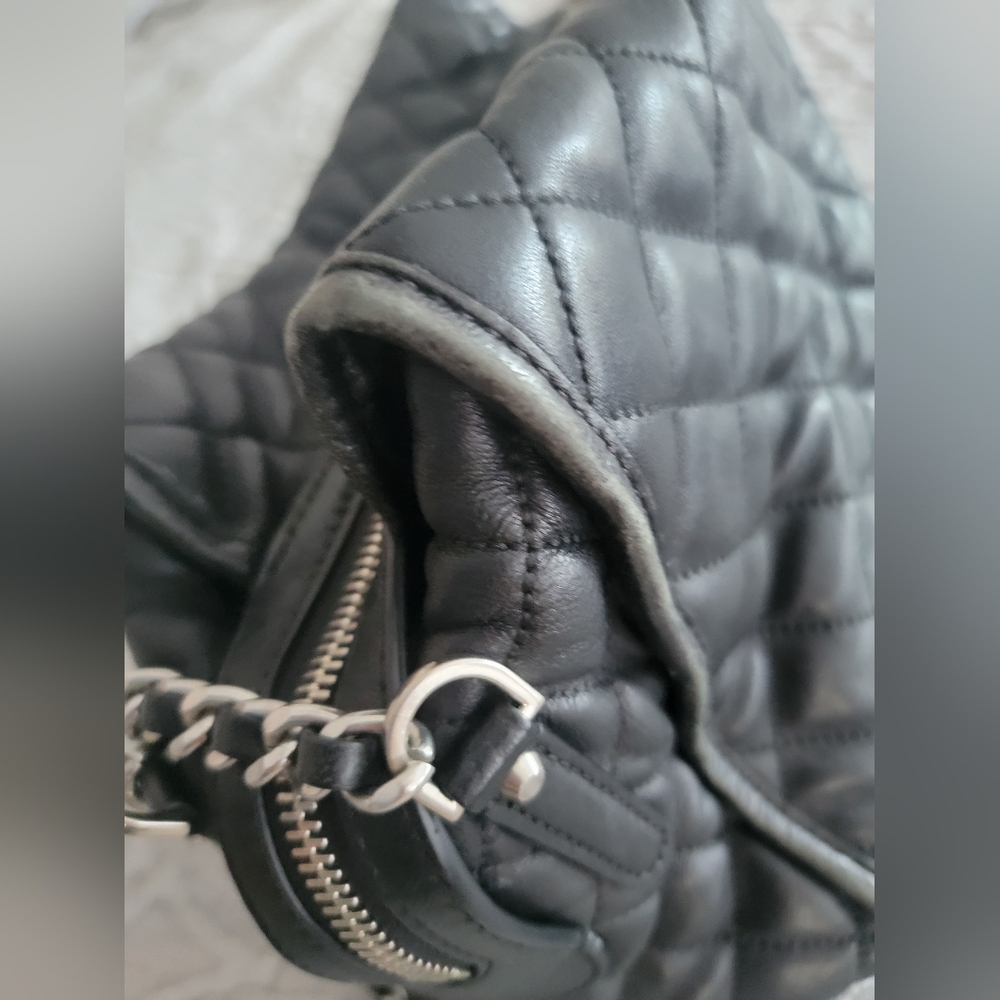 Michael Kors black quilted leather shoulder satchel - Picture 10 of 14